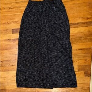 Apt. 9 Black & White Heathered or Marbled Knit Maxi Skirt, Size Medium